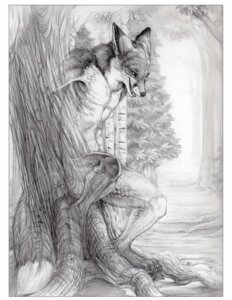 Rating: Safe Score: 0 Tags: anthro border canid canine e621 fox hibbary magic male mammal monochrome nude smile solo tail white_border User: bunchy7s