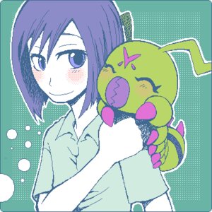 Rating: Safe Score: 0 Tags: 1:1 aliasing arthropod bandai_namco blush digimon digimon_(species) digital_media_(artwork) duo e621 eyes_closed human insect ken_ichijouji larva low_res male mammal skyxxxsea smile wormmon User: bunchy7s