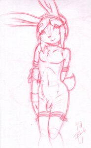 Rating: Explicit Score: 0 Tags: anthro armlet biped bonk clothed clothing crossdressing e621 femboy flaccid front_view fur genitals graphite_(artwork) hair holding_arm lagomorph legwear leporid long_ears looking_at_viewer low_res male mammal monochrome mostly_nude penis pink_and_white rabbit simple_background sketch small_penis smile solo standing stockings traditional_media_(artwork) white_background User: bunchy7s