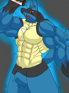 Rating: Questionable Score: 0 Tags: 2012 3:4 abs anthro anthrofied archived_source biceps big_muscles black_body black_fur blue_body blue_fur bulge canid canine e621 fur generation_4_pokemon gloves_(marking) hi_res kyuuhari lucario male mammal markings muscleartguy muscular muscular_anthro muscular_male nintendo open_mouth pecs pokemon pokemon_(species) pokemorph red_eyes solo tail yellow_body yellow_fur User: bunchy7s