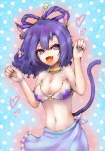 Rating: Questionable Score: 0 Tags: accessory animal_humanoid blue_hair bottomwear bra cat_humanoid cat_tail clothing e621 ear_piercing fangs felid felid_humanoid feline feline_humanoid female hair hair_accessory hair_sticks heart_symbol hi_res human humanoid jewelry mammal mammal_humanoid midriff open_mouth paw_pose piercing polka_dots pose purple_eyes seiga_kaku short_hair skirt solo teeth touhou underwear yuxyon User: bunchy7s