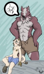 Rating: Explicit Score: 0 Tags: abs anthro anthro_on_anthro athletic biceps biped black_nose blue_eyes blush bottomwear brown_body brown_eyes brown_fur bulge calico_cat canid canine canis chest_tuft clothed clothing dialogue dipstick_tail directional_arrow domestic_cat dominant duo e621 educational english_text erection erection_under_clothing feet felid feline felis fur gloves_(marking) grey_body grey_fur hands_on_hips hi_res hindpaw humor inner_ear_fluff interspecies larger_dom larger_male male male/male mammal markings meme mottled mowzr multicolored_body multicolored_fur multicolored_tail muscular muscular_male navel neck_tuft nipples open_mouth paws pecs pictographics piebald pink_nose ritts sharp_teeth shorts signature sitting size_difference smaller_male speech_bubble standing suggestive tail tail_markings teeth text the_more_you_know toeless_(marking) tongue topless tuft two_tone_body two_tone_fur unavailable_at_source unbuttoned white_body white_fur wide_eyed wolf User: bunchy7s