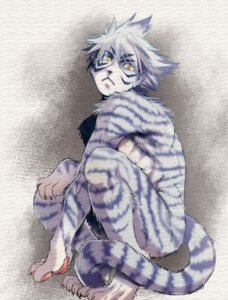 Rating: Questionable Score: 0 Tags: anthro black_stripes blush e621 felid fur hibakiti leucistic male mammal nude pantherine solo stripes tail tiger white_body white_fur User: bunchy7s