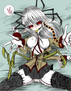 Rating: Questionable Score: 0 Tags: arthropod bodily_fluids breasts e621 female hair heart_symbol humanoid insect looking_at_viewer mo_error_mo monster monster_girl_(genre) multi_limb pale_skin red_eyes reptile sangyou_haikibutsu_(turnamoonright) scalie snake solo sweat white_hair User: bunchy7s