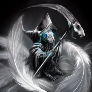 Rating: Safe Score: 0 Tags: 1:1 animated_skeleton anterior_nasal_aperture bone death_(personification) death_of_rats discworld e621 feathers glowing glowing_eyes grim_reaper hi_res male mammal melee_weapon murid murine niny personification polearm rat rodent scythe skeleton solo undead weapon User: bunchy7s