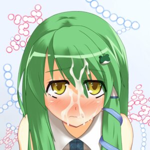 Rating: Explicit Score: 0 Tags: bare_shoulders blush cum facial female green_hair ribbon rule34 sanae_kochiya shyu-indigo tied_hair touhou twintails yellow_eyes User: bunchy7s