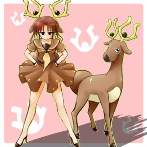 Rating: Safe Score: 0 Tags: 1:1 alternate_species animal_humanoid brown_eyes brown_hair clothing deer dress duo e621 female feral footwear generation_2_pokemon hair hands_on_hips high_heels humanoid humanoidized long_legs looking_at_viewer low_res mammal nintendo pokemon pokemon_(species) pokemon_humanoid pokemorph ranphafranboise school_uniform shoes stantler uniform User: bunchy7s