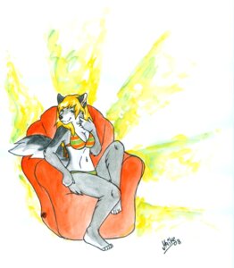 Rating: Questionable Score: 0 Tags: 2008 anthro bikini blonde_hair canid canine canis clothed clothing e621 female hair inflatable kazay mammal nozzle skimpy solo swimwear tight_clothing two-piece_swimsuit wolf User: bunchy7s