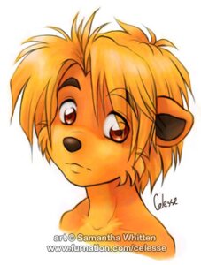 Rating: Safe Score: 0 Tags: 2002 amber_eyes anthro arcanine blonde_hair brown_body brown_eyebrows brown_fur brown_nose canid canine e621 eyebrows fur generation_1_pokemon growlithe hair headshot_portrait looking_at_viewer low_res male mammal nintendo orange_body orange_ears orange_fur pokemon pokemon_(species) pokemorph portrait samantha_whitten simple_background solo text white_background User: bunchy7s
