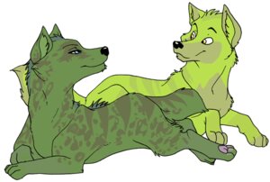Rating: Safe Score: 0 Tags: 4_toes black_nose blue_eyes canid canine canis domestic_dog duo e621 feet feral fur green_body green_fur looking_at_another looking_back lying male mammal nude on_front orange_eyes paws side_view simple_background smile tail toes white_background zeriara User: bunchy7s