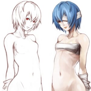 Rating: Explicit Score: 0 Tags: bandage bare_shoulders blue_hair breasts chest_wraps eye_patch female hair neon_genesis_evangelion no_bra no_panties nude red_eyes rei_ayanami rule34 sarashi short_hair small_breasts solo yoichi_soh User: bunchy7s