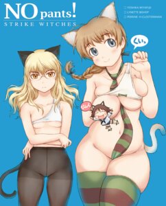 Rating: Explicit Score: 0 Tags: animal_ears blonde_hair blue_eyes blush bow bow_panties breasts brown_eyes brown_hair cat_ears cat_tail curvy female glasses huge_breasts large_breasts long_hair lynette_bishop miyafuji_yoshika no_panties panties panties_around_breasts panties_bra panties_on_breasts pantyhose perrine_h._clostermann plump rule34 small_breasts stockings strike_witches striped striped_legwear striped_thighhighs tail takagi_hideaki thighhighs underwear wardrobe_error wardrobe_malfunction white_panties world_witches_series User: bunchy7s
