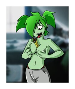 Rating: Explicit Score: 0 Tags: breasts ctrl+alt+del depth_of_field female green_hair green_skin hair_over_one_eye holding_breasts looking_down object_between_breasts pez pez_dispenser player_4 rule34 short_twintails tagme tongue tongue_out topless webcomic User: bunchy7s
