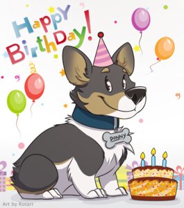 Rating: Safe Score: 0 Tags: ambiguous_gender birthday birthday_cake black_nose brown_body brown_eyes brown_fur cake canid canine canis claws collar dessert domestic_dog e621 english_text feral food fur gift grey_body grey_fur happy herding_dog icing mammal nude pastoral_dog quadruped rotarr smile solo text welsh_corgi white_body white_fur User: bunchy7s