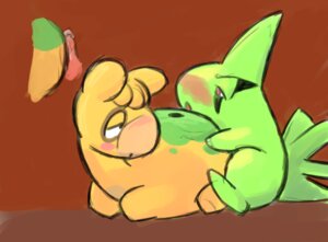 Rating: Explicit Score: 0 Tags: ambiguous_gender blush color from_behind green_skin interspecies larvitar looking_at_another looking_back male male/ambiguous nintendo nude numel penis pokemon pokemon_gsc pokemon_rse rubbing rule34 side_view tan_skin User: bunchy7s