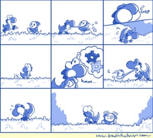 Rating: Questionable Score: 0 Tags: ambiguous_gender anthro blue_and_white brawl_in_the_family comic dinosaur duo e621 egg egg_transformation full_tour mario_bros matthew_taranto monochrome nintendo prehistoric_species reptile safe_vore scalie scientific_experiment shyguy simple_background tail transformation transformation_through_vore vore what white_background yoshi yoshi's_island User: bunchy7s