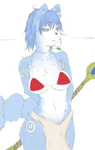 Rating: Questionable Score: 0 Tags: anthro blue_body blue_fur blue_hair canid canine clothed clothing e621 female fox fur hair krystal_(star_fox) mammal nintendo sindoll skimpy solo star_fox tail white_body white_fur User: bunchy7s