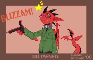 Rating: Safe Score: 0 Tags: 2006 alternative_fashion anthro ayato digital_media_(artwork) dragon e621 eyewear female glasses magnus_(weremagnus) membrane_(anatomy) membranous_wings mythological_creature mythological_scalie mythology punk scalie solo tail wings User: bunchy7s