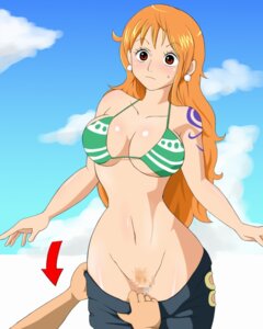 Rating: Explicit Score: 0 Tags: 1boy 1girls arm_tattoo artist_request bikini blue_tattoo bra breasts censored censored_pussy clothing denim female green_bikini hairy_pussy jeans lingerie long_hair male monkey_d_luffy nami_(one_piece) no_panties one_piece orange-haired_female orange_hair pants post-timeskip pubes pubic_hair pussy pussy_hair rule34 striped_bikini tattoo tattoo_on_arm tattooed_arm underwear undressing undressing_another User: bunchy7s
