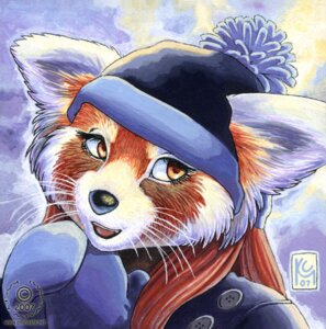 Rating: Safe Score: 0 Tags: 2007 acrylic_painting_(artwork) ailurid anthro artist_logo black_nose blue_clothing blue_handwear blue_mittens brown_body brown_fur bust_portrait clothed clothed_anthro clothed_female clothing coat dated e621 eyelashes female female_anthro fur hair handwear hat headgear headwear kacey logo mammal mittens mixed_media open_mouth orange_body orange_fur painting_(artwork) pen_(artwork) pom_hat portrait red_panda shaded simple_background simple_shading snow solo teeth three-quarter_view topwear traditional_media_(artwork) traditional_painting_(artwork) whiskers white_body white_fur white_whiskers winter User: bunchy7s