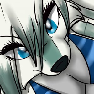 Rating: Safe Score: 0 Tags: anthro blue_body blue_eyes blue_fur breasts canid canine canis e621 female fur gradiewoof hair hi_res icon mammal saya_darkmoon solo white_hair wolf User: bunchy7s