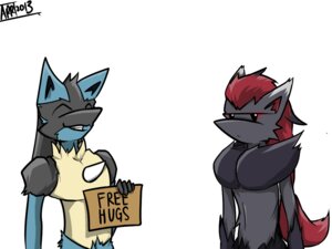 Rating: Safe Score: 0 Tags: 2013 4:3 ambiguous_gender anthro anthro_on_anthro arrwulf black_body black_fur blue_body blue_fur canid canine chest_spike duo e621 english_text free_hugs fur generation_4_pokemon generation_5_pokemon humor joke lucario mammal meme nintendo pokemon pokemon_(species) sign smile spikes spikes_(anatomy) text yellow_body yellow_fur zoroark User: bunchy7s Rating: Safe Score: 0 Tags: 2013 4:3 ambiguous_gender anthro anthro_on_anthro arrwulf black_body black_fur blue_body blue_fur canid canine chest_spike duo e621 english_text free_hugs fur generation_4_pokemon generation_5_pokemon humor joke lucario mammal meme nintendo pokemon pokemon_(species) sign smile spikes spikes_(anatomy) text yellow_body yellow_fur zoroark User: bunchy7s