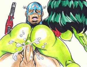 Rating: Explicit Score: 0 Tags: 1boy 1girls anus areola ass avengers backboob balls big_breasts black_hair breasts bucky_barnes captain_america closed_eyes cowgirl_position cum cum_explosion cum_in_pussy cum_inside female green_hair green_skin gun hulk_(series) male marvel marvel_comics mask nipples open_mouth pussy rob_durham rule34 sex she-hulk sideboob straight testicles uncensored vaginal_sex weapon User: bunchy7s