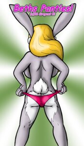 Rating: Questionable Score: 0 Tags: 2006 anthro back_boob beth_blosoms big_breasts blonde_hair breasts clothed clothing e621 female greycat_rademenes hair lagomorph leporid mammal panties rabbit rear_view solo topless underwear User: bunchy7s