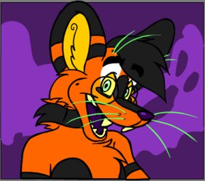 Rating: Safe Score: 0 Tags: abstract_background anthro black_hair canid canine e621 fur green_eyes hair happy kaku_q._spookaboo kakumatsurou low_res male mammal multicolored_body multicolored_fur open_mouth simple_background smile solo spookaboo_(species) teeth User: bunchy7s