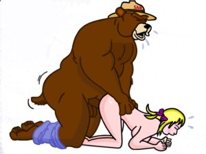 Rating: Explicit Score: 0 Tags: 1animal 1girls all_fours bear blonde_hair closed_eyes color doggy_style erection female feral_penetrating from_behind hair_ribbon hat human_penetrated interspecies male mascot muscular muscular_male nude nude_female open_mouth pants_around_ankles rule34 sex smokey_the_bear tail_tuft white_background wolfwood zoophilia User: bunchy7s