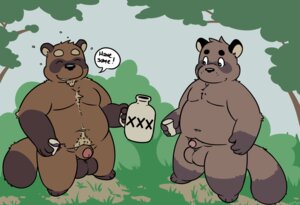 Rating: Explicit Score: 0 Tags: alcohol animal_genitalia anthro balls beverage big_balls canid canine drunk duo e621 flaccid food genitals male mammal overweight p3ntavus penis raccoon_dog sake sheath small_penis substance_intoxication tail tanuki User: bunchy7s