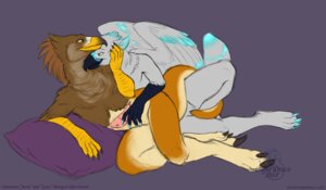 Rating: Explicit Score: 0 Tags: 2011 aeroo andromorph andromorph/female anthro avian beak bird breasts chimera curiodraco duo e621 feathered_wings feathers female from_behind_position genitals gryphon intersex intersex/female lying mythological_avian mythological_creature mythology nude on_side penetration pillow sex tail tail_fetish tail_play tail_sex vaginal vaginal_penetration vulva wings zuzu_frostwing User: bunchy7s