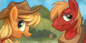 Rating: Safe Score: 0 Tags: 2013 applejack_(mlp) big_macintosh_(mlp) blonde_hair bust_portrait chewing chewing_grass clothing cloud cowboy_hat day duo e621 earth_pony equid equine female feral freckles friendship_is_magic green_eyes hair hasbro hat headgear headwear horse kenket looking_at_viewer male mammal mountain my_little_pony object_in_mouth outside painting_(artwork) plant pony portrait shrub sky sophiecabra traditional_media_(artwork) traditional_painting_(artwork) wheat User: bunchy7s