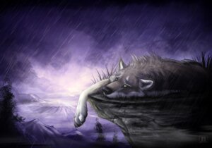 Rating: Safe Score: 0 Tags: 2014 ambiguous_gender canid canine canis cliff conditional_dnp cool_colors e621 feral fur grey_body grey_fur mammal outside purple_theme raining sad solo tani_da_real wolf User: bunchy7s