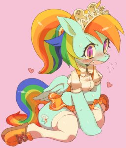 Rating: Safe Score: 0 Tags: blue_body blue_feathers blue_fur blush bodily_fluids breasts clothing cutie_mark e621 equid equine feathered_wings feathers female feral friendship_is_magic fur hair hasbro heart_symbol legwear long_hair looking_at_viewer maid_uniform mammal multicolored_hair my_little_pony mythological_creature mythological_equine mythology open_mouth pegasus purple_eyes rainbow_dash_(mlp) rainbow_hair rikose semi-anthro solo stockings sweat tail tongue uniform wings User: bunchy7s