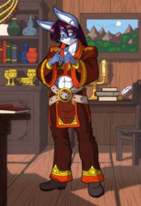 Rating: Safe Score: 0 Tags: 5_fingers abs anthro belt biped black_nose blue_body blue_fur book boots bottle bottomwear candelabra candle cel_shading chair clothed clothing container cup desk e621 femboy fingers footwear front_view fully_clothed fur furniture goblet hair humanoid_hands inner_ear_fluff inside lagomorph leporid long_ears looking_at_viewer lucidartdvc magic_user male mammal midriff muscular muscular_anthro muscular_femboy muscular_male painting_(object) pants plate purple_eyes purple_hair rabbit shaded shelf shoes smile solo stack standing table tuft vase User: bunchy7s