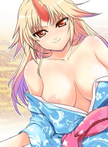 Rating: Explicit Score: 0 Tags: 1girls bare_shoulders blonde_hair breasts breasts_apart cleavage female horn horns hoshiguma_yuugi hoshiguma_yuugi_(promo) japanese_clothes kimono kimono_pull large_breasts long_hair nipples red_eyes rule34 smile solo takadoya touhou yukata User: bunchy7s