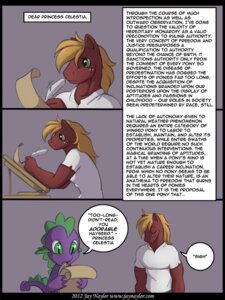 Rating: Safe Score: 0 Tags: 2012 3:4 anthro big_macintosh_(mlp) blonde_hair clothing comic conditional_dnp dialogue digital_media_(artwork) dragon e621 earth_pony english_text equid equine freckles friendship_is_magic green_eyes hair hasbro horse jay_naylor letter loose_feather male mammal my_little_pony mythological_creature mythological_scalie mythology pony quill reading scalie shirt spike_(mlp) tail text topwear url writing_text User: bunchy7s