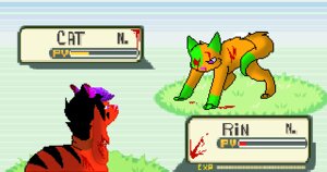 Rating: Safe Score: 0 Tags: ambiguous_gender battle blood bodily_fluids bovid canid canine canis caprine domestic_cat domestic_dog duo e621 fakemon felid feline felis gameplay_mechanics goat gui health_bar herding_dog low_res mammal nintendo pastoral_dog pokemon pokemon_battle rinelle_(artist) welsh_corgi User: bunchy7s