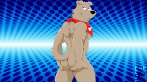 Rating: Questionable Score: 0 Tags: 2012 4_fingers abstract_background anthro back_muscles biceps big_muscles biped black_eyes black_nose bone_pattern brown_body brown_butt brown_ears brown_fur brown_tail butt canid canine canis clothed clothing domestic_dog dot_eyes e621 fabfelipe family_guy fingers fur grey_body grey_fur hand_on_butt kerchief kerchief_only looking_at_viewer looking_back male mammal mostly_nude muscular muscular_anthro muscular_male neckerchief neckerchief_only neckwear new_brian nude pattern_clothing pattern_kerchief pattern_neckerchief portrait pose rear_view red_clothing red_kerchief red_neckerchief simple_background simple_eyes smile snout solo standing tail three-quarter_portrait User: bunchy7s