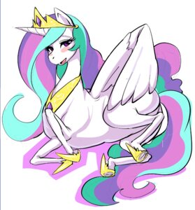 Rating: Safe Score: 0 Tags: 2013 crown e621 equid equine feathered_wings feathers female feral friendship_is_magic hair hasbro headgear horn looking_at_viewer mammal multicolored_hair my_little_pony mythological_creature mythological_equine mythology open_mouth princess princess_celestia_(mlp) purple_eyes royalty samochiku simple_background solo tail white_background white_body white_feathers winged_unicorn wings User: bunchy7s