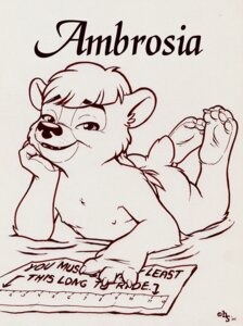 Rating: Questionable Score: 0 Tags: 2014 4_toes ambrosia_(bulletsoup) anthro bear bedroom_eyes bent_legs biped bulletsoup calves_up character_name child claws curling_toes e621 english_text erect_nipples feet female female_anthro flat_chested fur hair half-closed_eyes hindpaw loli looking_at_viewer lying mammal monochrome narrowed_eyes nipples nude nude_anthro nude_female on_front pawpads paws raised_calf ruler seductive sign smile soles solo text toes young young_anthro young_female User: bunchy7s