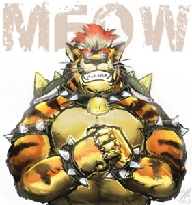 Rating: Safe Score: 0 Tags: 2013 5_fingers abs anthro anthrofied aokamidu armband armlet bell bell_collar black_body black_fur bracelet claws collar colored_sketch cross_pupils domestic_cat e621 english_text felid feline felis fingers fist_in_palm front_view fur hair half-length_portrait horn jewelry koopa male mammal mario_bros meowser multicolored_hair muscular muscular_anthro muscular_male nintendo orange_body orange_fur portrait pupils red_hair scalie shell short_hair simple_background sketch smile solo spiked_armband spiked_bracelet spiked_collar spiked_shell spikes spikes_(anatomy) stripes symbol-shaped_pupils teeth text unusual_pupils whiskers white_background User: bunchy7s