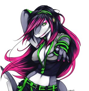 Rating: Questionable Score: 0 Tags: azelyn breasts breasts_apart female lapfoxtrax mascot mayhem_(renard) nipple_bulge pink_hair rule34 scene scenecore vulpine User: bunchy7s
