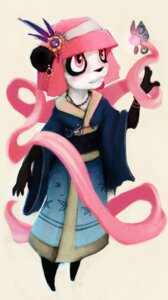 Rating: Safe Score: 0 Tags: 2010 anthro bear biped clothing dress e621 ear_piercing female giant_panda hair jewelry mammal necklace pearlgray piercing pink_eyes pink_hair short_hair solo standing User: bunchy7s