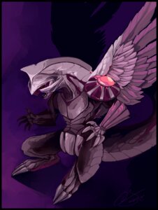 Rating: Safe Score: 0 Tags: 2009 ambiguous_gender black_border border e621 feathered_wings feathers feral generation_4_pokemon kimbo-demonica legendary_pokemon nintendo palkia pokemon pokemon_(species) purple_background purple_body realistic red_eyes shadow simple_background solo tail teeth wings User: bunchy7s