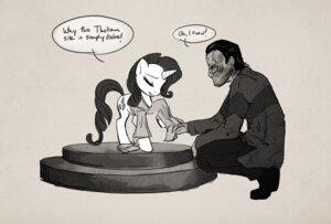 Rating: Safe Score: 0 Tags: alien bottomwear cardassian clothing cosmicunicorn crossover crouching cutie_mark dialogue duo e621 elim_garak english_text equid equine eyes_closed female feral friendship_is_magic fur greyscale hasbro horn long_sleeve_shirt male mammal monochrome my_little_pony mythological_creature mythological_equine mythology pants quadruped raised_leg rarity_(mlp) sewing silk simple_background smile star_trek star_trek_deep_space_9 tail tailor text toony unicorn white_body white_fur User: bunchy7s