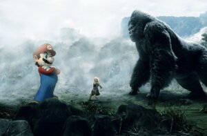Rating: Questionable Score: 0 Tags: all_fours ape blonde_hair blue_eyes clothing cloud dress e621 female fog gorilla group hair haplorhine hat headgear headwear human kaiju king_kong king_kong_(series) macro male mammal mario mario_bros megaprimatus_kong mountain nintendo outside plumber primate rock size_difference sky smaller_human standing text text_on_clothing text_on_hat text_on_headgear text_on_headwear unknown_artist User: bunchy7s