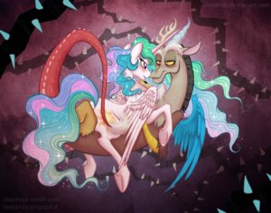 Rating: Safe Score: 0 Tags: antlers beard blush chimera cutie_mark discord_(mlp) draconequus duo e621 equid equine facial_hair feathered_wings feathers female friendship_is_magic hair hasbro horn long_hair male mammal multicolored_hair my_little_pony mythological_creature mythological_equine mythology princess_celestia_(mlp) red_eyes romantic romantic_ambiance romantic_couple smile stepanda thorns winged_unicorn wings User: bunchy7s