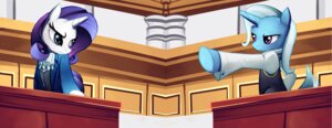 Rating: Safe Score: 0 Tags: ace_attorney capcom crossover duo e621 equid equine female feral friendship_is_magic hasbro hi_res horn mammal my_little_pony mythological_creature mythological_equine mythology negativefox parody rarity_(mlp) trixie_(mlp) unicorn User: bunchy7s
